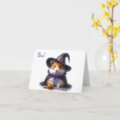 Cute Halloween Hamster Wenskaart Kaart (Gele Bloem)