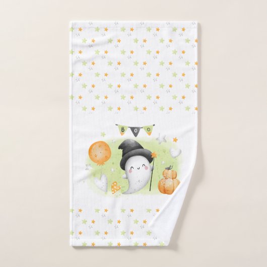 Cute Halloween Hand Towel Little Boo Baby Ghost Handdoek (Handdoek)