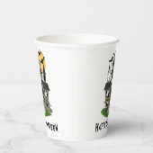 Cute Halloween haunted house en kleine heks Papieren Bekers (Rechts)