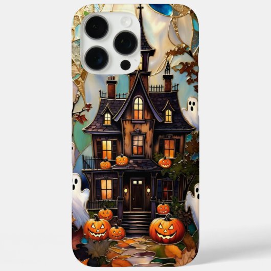 Cute Halloween Haunted House Phone Case (Achterkant)