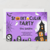 Cute Halloween Haunted House Spooktacular Kaart (Voorkant)