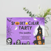 Cute Halloween Haunted House Spooktacular Kaart (Staand voorkant)