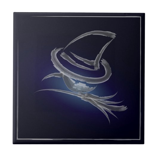 Cute Halloween heks 2 Tegeltje (Voorkant)