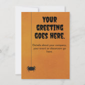 Cute Halloween Heks Kaart of Uitnodiging (Achterkant)