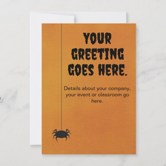 Cute Halloween Heks Kaart of Uitnodiging (Achterkant)