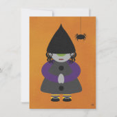 Cute Halloween Heksenkaart of Uitnodiging (Voorkant)