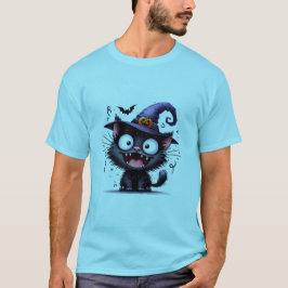 Cute Halloween Heksenkat Pompoen Hoed Sticker ✨🐾� T-shirt