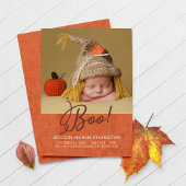 Cute Halloween Herfst Autumn Baby Birth Foto Aankondiging
