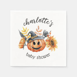 Cute Halloween Herfst Autumn Pumpkin Baby shower Servet
