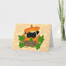 Cute Halloween Herfst Pug Pugkin Pumpkin Patch