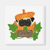 Cute Halloween Herfst Pug Pugkin Pumpkin Patch Magneet (Voorkant)