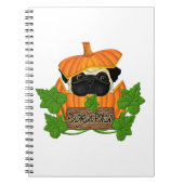 Cute Halloween Herfst Pug Pugkin Pumpkin Patch Notitieboek (Voorkant)