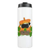 Cute Halloween Herfst Pug Pugkin Pumpkin Patch Thermosbeker (Voorkant)