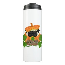 Cute Halloween Herfst Pug Pugkin Pumpkin Patch Thermosbeker