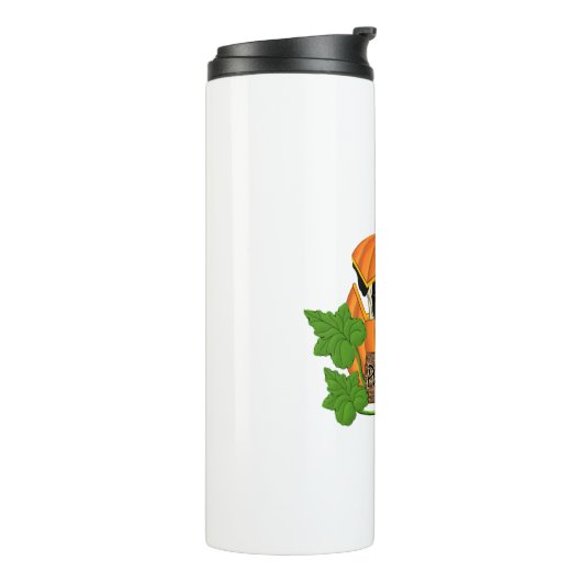 Cute Halloween Herfst Pug Pugkin Pumpkin Patch Thermosbeker (Gedraaid links)