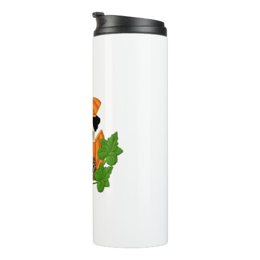 Cute Halloween Herfst Pug Pugkin Pumpkin Patch Thermosbeker (Geroteerd rechts)