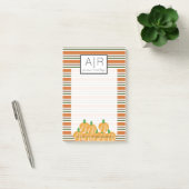 Cute Halloween Herfst Stripes and Pumpkins Post-it® Notes (Kantoor)
