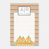 Cute Halloween Herfst Stripes and Pumpkins Post-it® Notes (Voorkant)