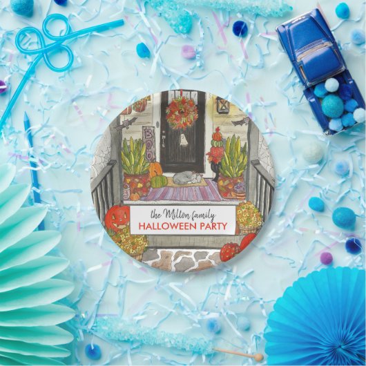 Cute Halloween House Party Paper Bord (Feest)