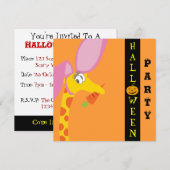Cute Halloween Invitation Card -  Kaart (Voorkant / Achterkant)