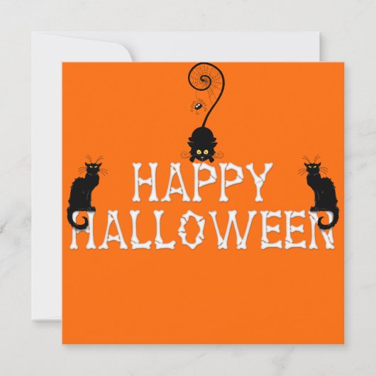Cute Halloween Invitation Kaart (Voorkant)
