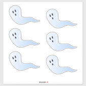 Cute Halloween Iridescent Ghost Set van 6 Stickers (Vel)