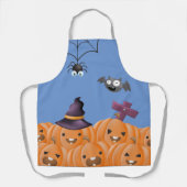 Cute Halloween Jack-o'-lantaarns, spin, bat Schort (Voorkant)