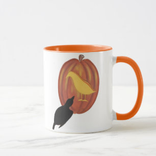 Cute Halloween Jack O'Lantern en Crow Mok