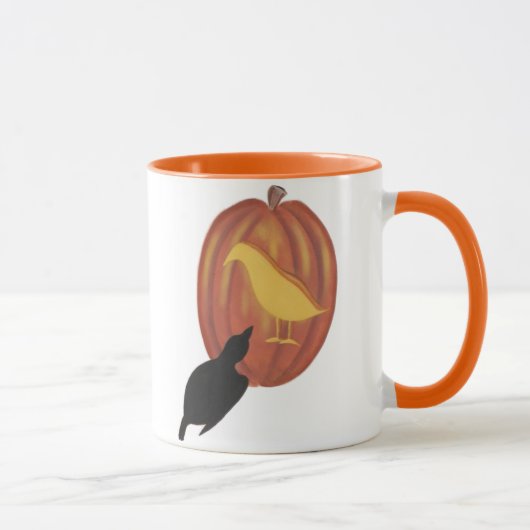 Cute Halloween Jack O'Lantern en Crow Mok (Rechts)