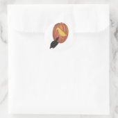 Cute Halloween Jack O'Lantern en Crow Ronde Sticker (Tas)