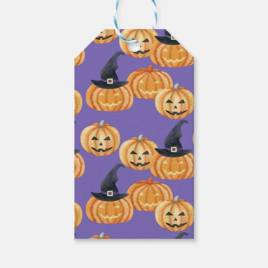 CUTE HALLOWEEN JACK OLANTERN PUMPKINS CADEAULABEL (Voorkant)