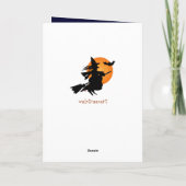 Cute Halloween-kaart met Owl, vleermuizen en aange Kaart (Achterkant)