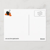 Cute Halloween-kat met pompoenen Briefkaart (Achterkant)