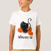 Cute Halloween-kat met pompoenen T-shirt (Voorkant)
