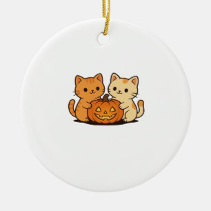 Cute Halloween kat T-shirt � Twee Kawaii katten va Keramisch Ornament