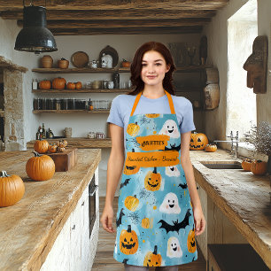 Cute Halloween keukenpatroon voor griezelig bakken Schort