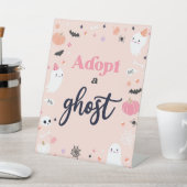 Cute Halloween keurt een Ghost Birthday Party Deco Reclamebord Met Voetstuk (Insitu)