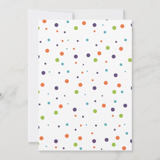 Cute Halloween Kids Birthday Party Invitation Kaart (Achterkant)