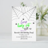 Cute Halloween Kids Birthday Party Kaart (Staand voorkant)