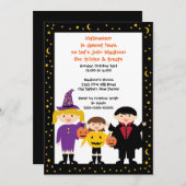 Cute Halloween Kinder Costume Party Invitation Kaart (Voorkant / Achterkant)