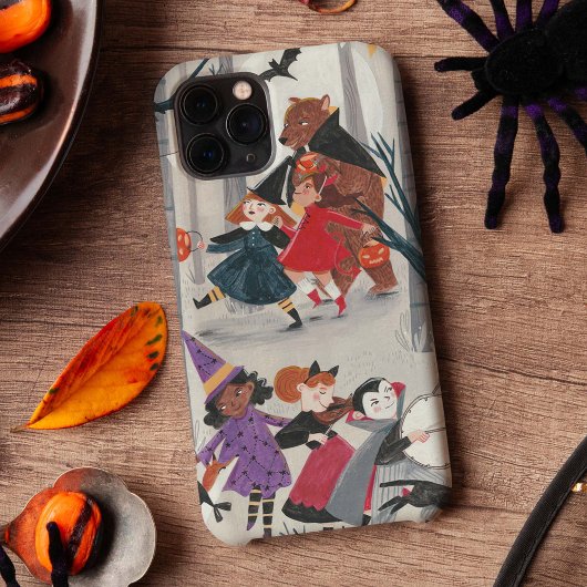 Cute Halloween kinder kostuum truc en traktatie pa Case-Mate iPhone Case