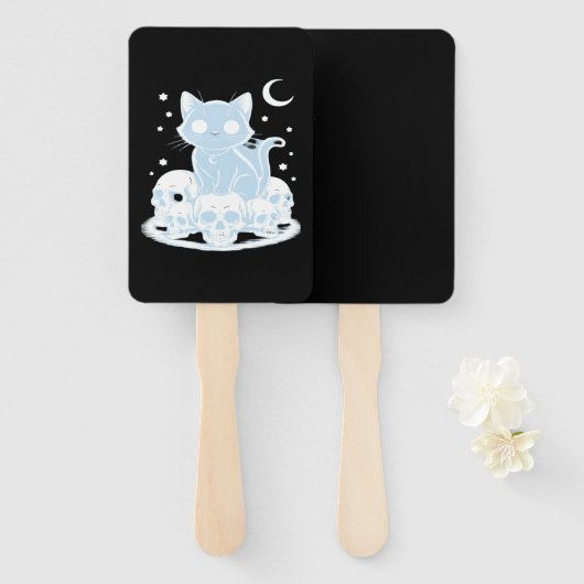 Cute Halloween Kitten Cat Gothic Aesthetic Essenti Handwaaier (Voorkant en achterkant)
