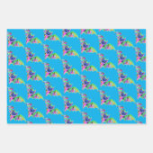 Cute Halloween kleurrijke vleermuizen neontrendy m Inpakpapier Vel (Voorkant 3)