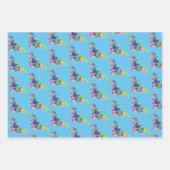 Cute Halloween kleurrijke vleermuizen neontrendy m Inpakpapier Vel (Voorkant)
