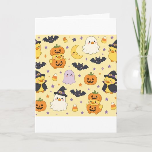 Cute Halloween Kostuum Eenden Kaarten (Voorkant)