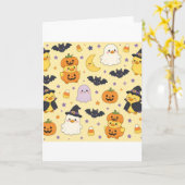 Cute Halloween Kostuum Eenden Kaarten (Gele Bloem)