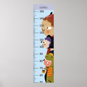 Cute Halloween Kostuum Groeimeter Poster