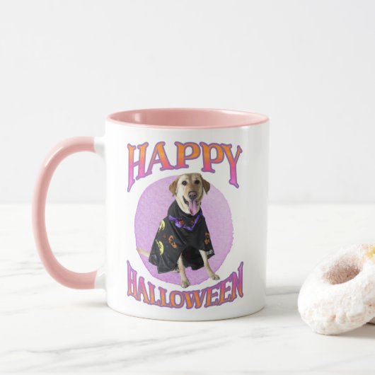 Cute Halloween Labrador Mok (Met donut)
