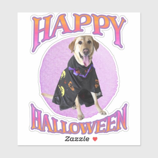 Cute Halloween Labrador Sticker (Vel)