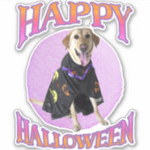Cute Halloween Labrador Sticker (Voorkant)